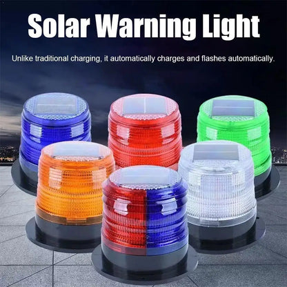 Solar Magnetic Flash Warning Night Flashing Truck Roof Beacon