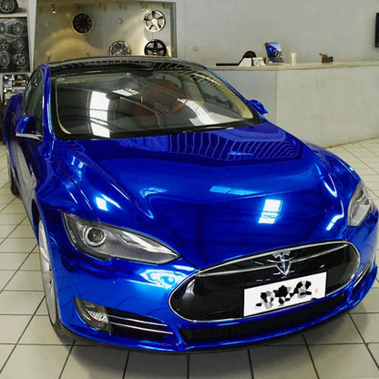 Colors Stretchable Waterproof Uv Protected Blue Chrome Mirror