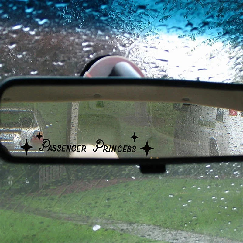 1PC Interior Creative Passenger Princess Mirror Decal Cute Vinyl