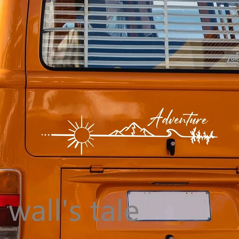 Camping Outdoors Adventure Vinyl Sticker Camper Van SUV Decals