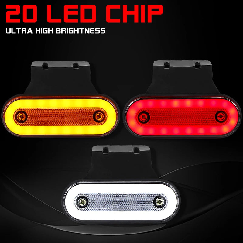 10PCS Side Marker Reflector Indicator Warning Clearance Signal