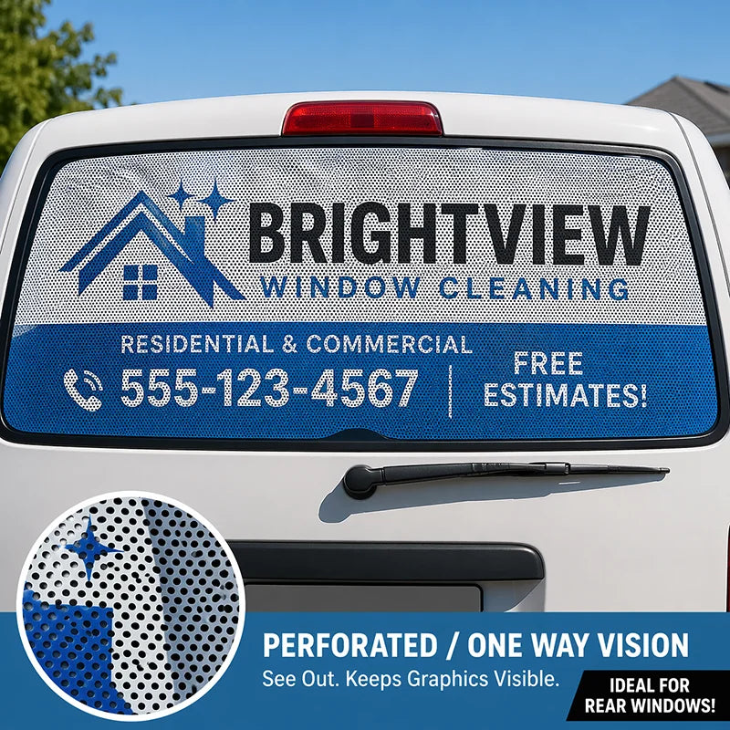 For Glass Door Advertising Custom One Way Vision Window Decal