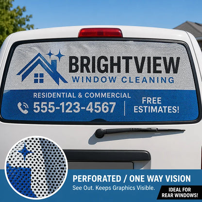 For Glass Door Advertising Custom One Way Vision Window Decal