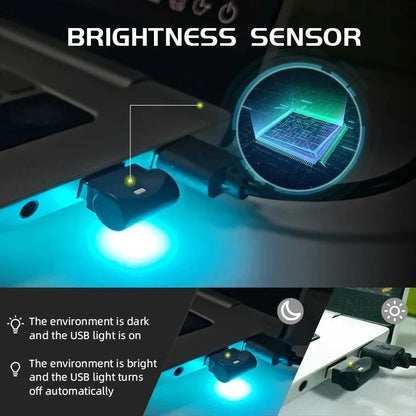 MINI USB Foot Emergency Lighting Interior Plug Play Atmosphere