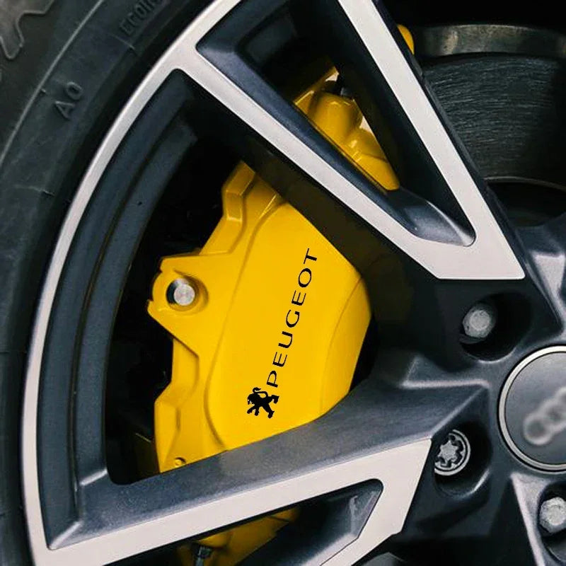 For Puegeot 308GTI 206 208 301 6PCS Caliper Sticker 306 307 407