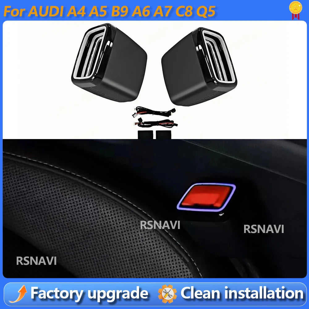 For Audi A4 A5 RS4 RS5 Colours Safety Buckle SEAT Belt Ambient