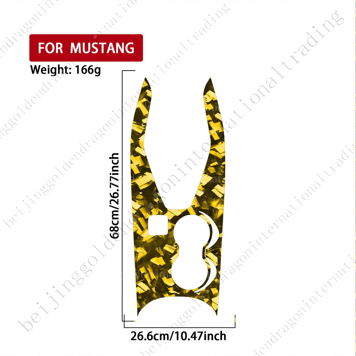 For Ford Mustang Gt 2024-2026 Yellow Forged Carbon Fiber Gear