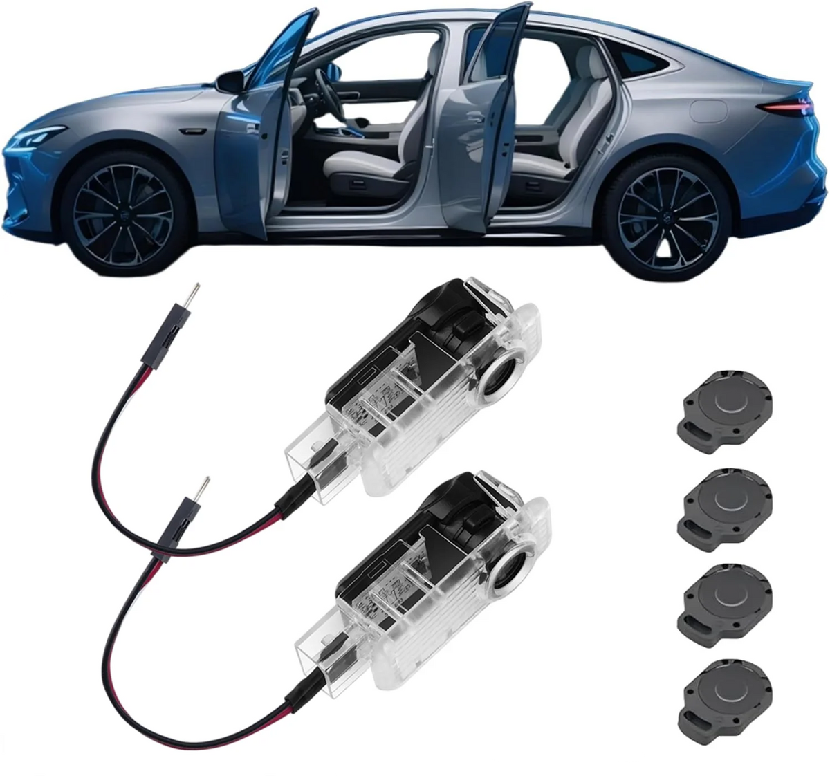 For Audi A6 A7 Q3 Q5 2PCS Set Door Courtesy Logo Projector Q7 A1