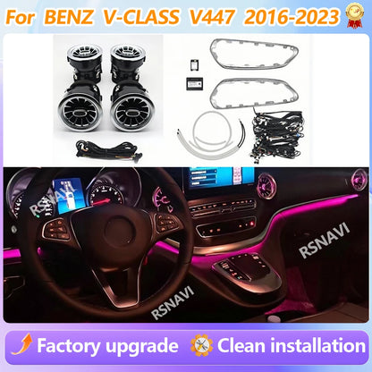For Benz V Class W447 V260 2016-2023 Colors Turbine Air Vent