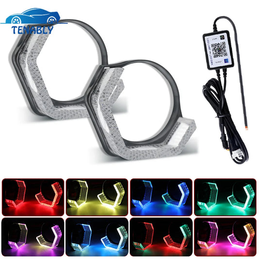 RGB 3inch Bi Projector Shroud Turn Signal APP Control