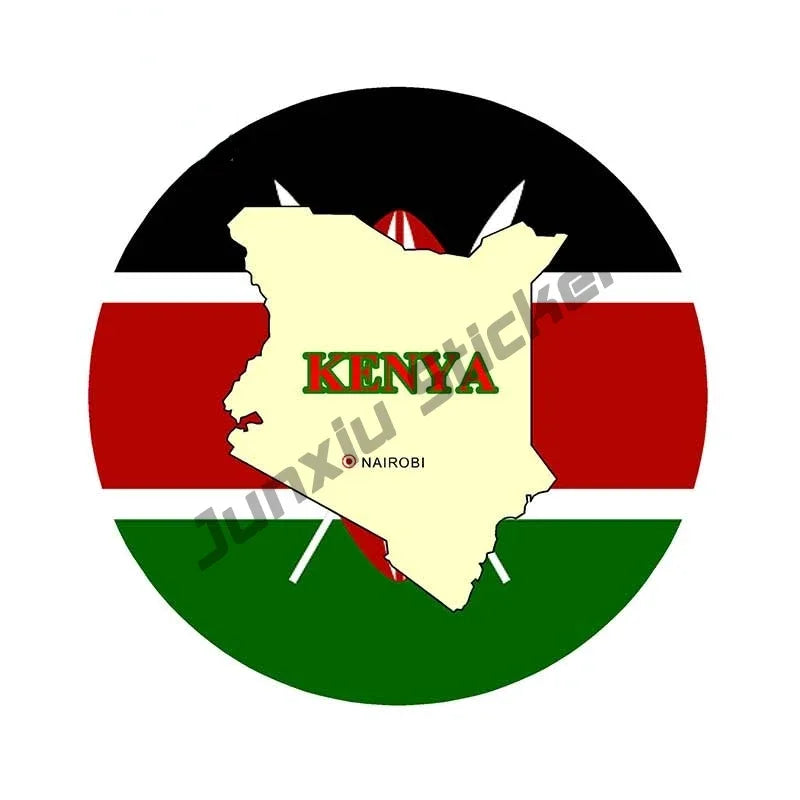 Kenya Vinyl Decal Coat Arms Kenyan Sticker Waterproof Bumper
