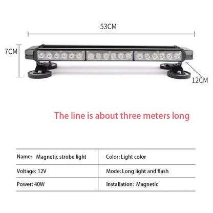 Red Amber White Blue Tow Truck Strobe Warning Bar