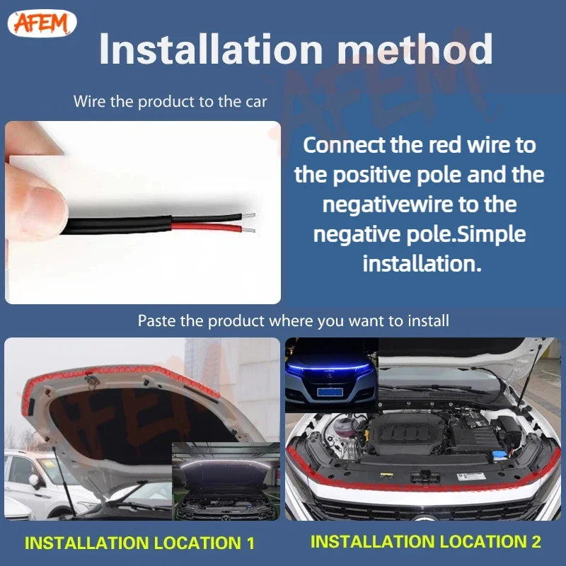 For Audi A3 2016-2025 Daytime Running 1PCS Engine Hood Bar