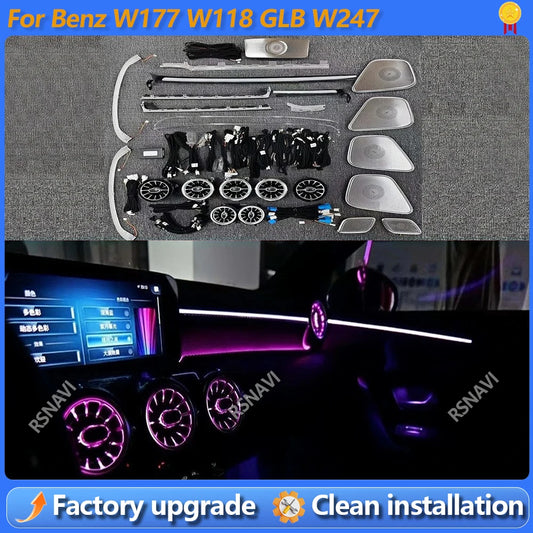 For Mercedes Benz W177 W118 W247 Colors Ambient Vents A B Cla