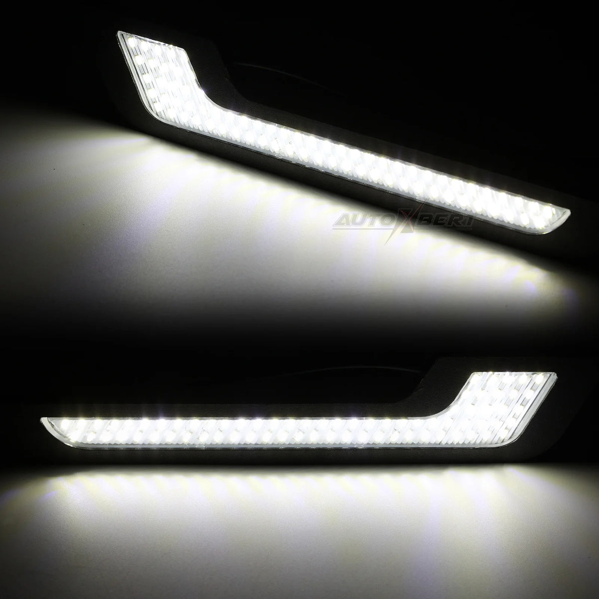 2X Lr White 12V Bar Drl Strip Bright Daytime