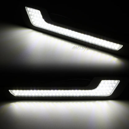 2X Lr White 12V Bar Drl Strip Bright Daytime