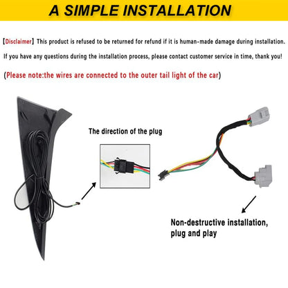 For Toyota Sienna Brake & Rear Red Rear Trunk Pillar Tail Column