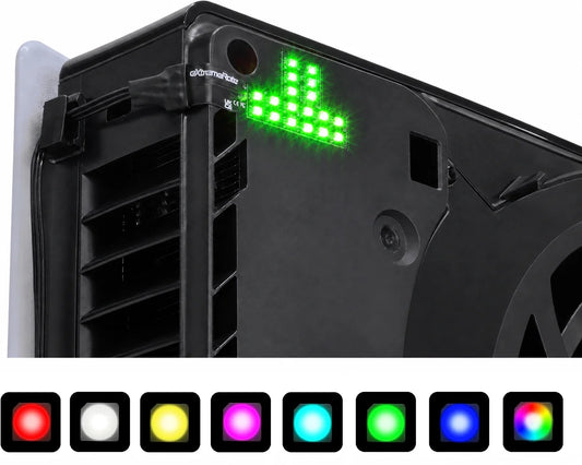 For PS5 Slim Pro Console RGB Extremerate Rainbow Logo Kit Colors