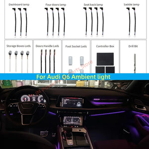 For Audi Q6 2024-2025 Atmosphere Lamp Ambient Interior Lighting
