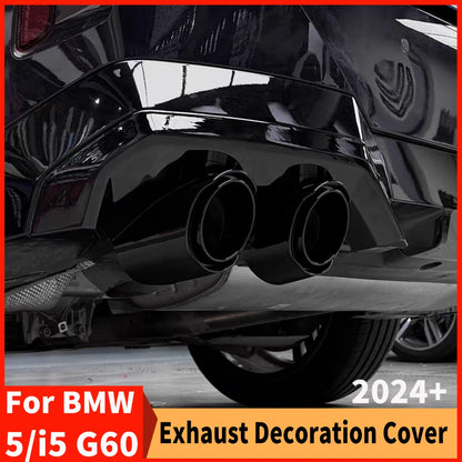 For BMW 5 Series G60 Or 2PCS Exhaust Pipe Cover Trim I5 Tuning