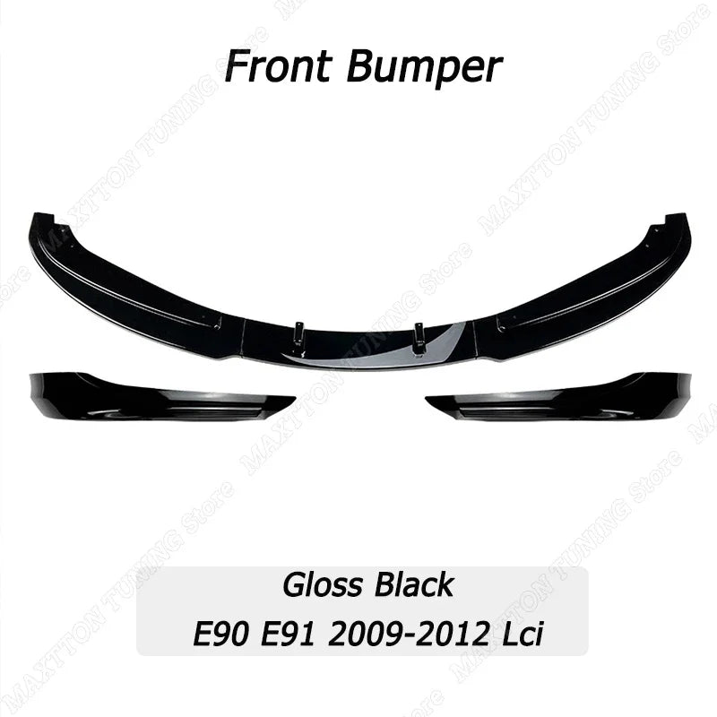 For BMW E90 E91 320I 330I Front Bumper Splitter Lip Diffuser