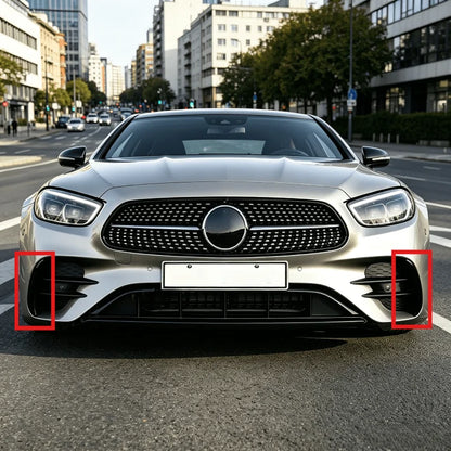 Front Bumper Air Splitter Trim Fits Mercedes-Benz E Class