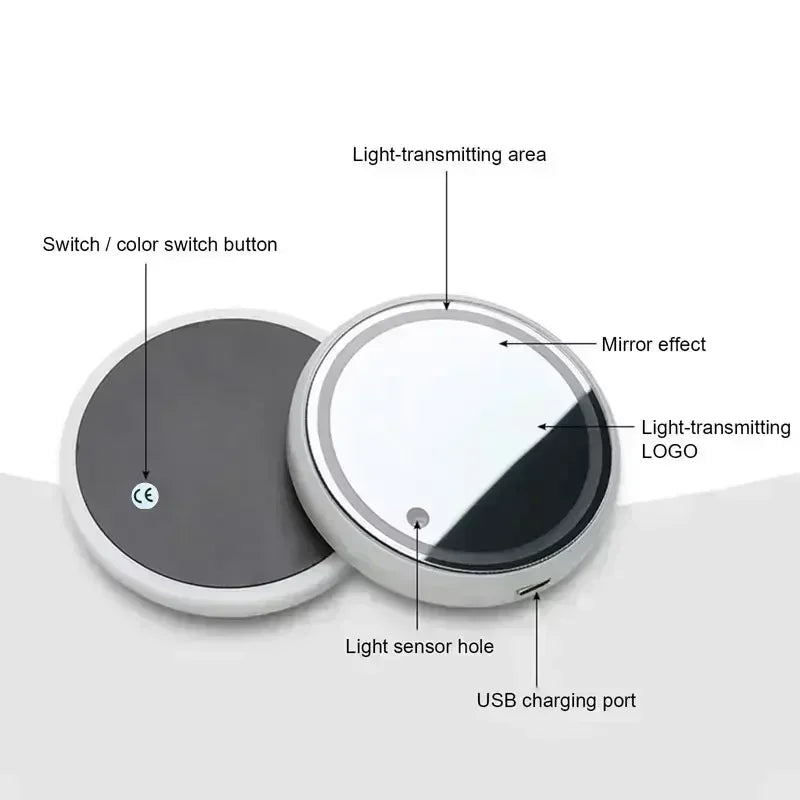 Cup Holder Coaster Colors RGB Up Pad Vibration Sensor