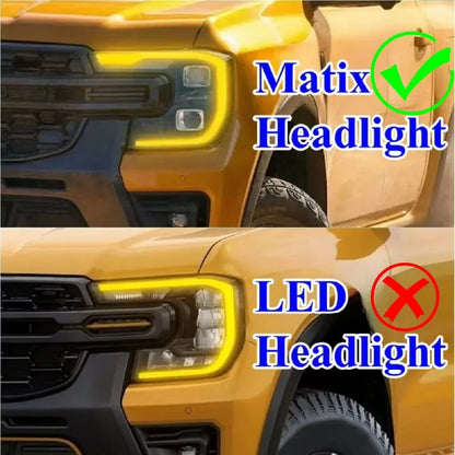 For Ford Ranger T9 Matrix 2023 Amber Headlight Function Frame