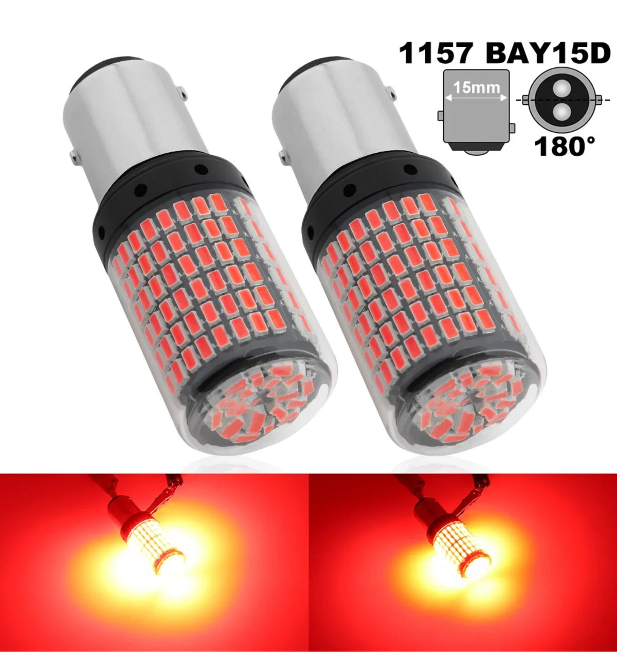 Update 1157 bay15d Canbus 144SMD 20W Brake Reverse Tail