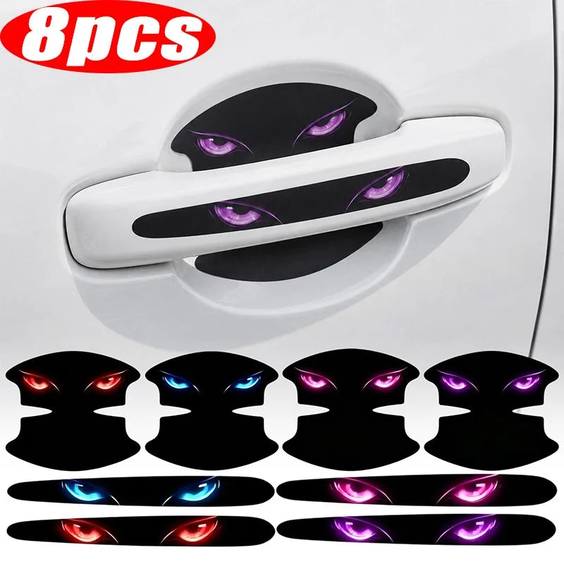 For Most Vehicle 8PCS Set Cat Eye Door Handle Bowl Sticker