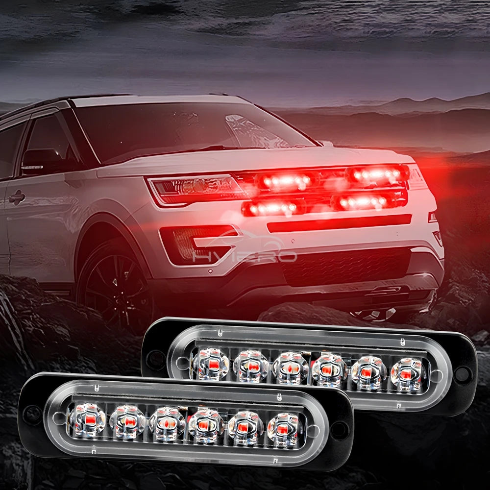 24LED Wireless Strobe Emergency Signal Flash Warn 12-24v Trailer