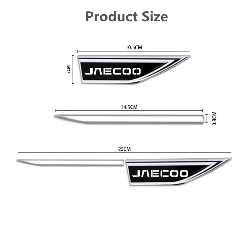 2PCS Fender Side Emblem Body Protective Sticker Fit Chery