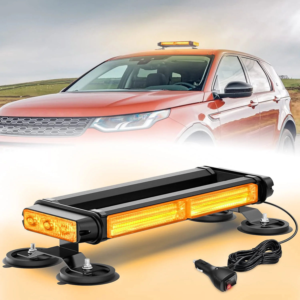 Cob Emergency Strobe Roof Signal Warning Trucks Flashing Four