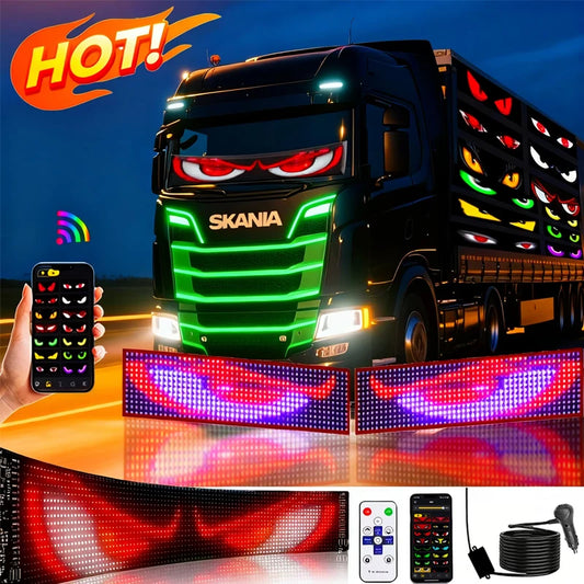 For Board Windshield 12V 24V Truck Devil Eye Pixel Panel