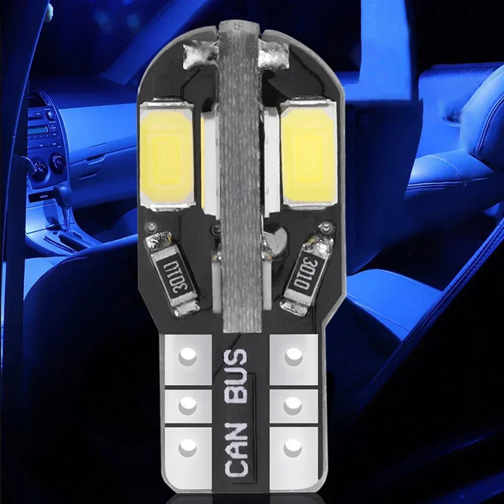 10PCS W5W T10 Bulbs Turn Signal Reading Brake Trunk
