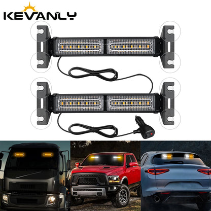 2IN1 Pickup Strobe Emergency Flash Warning Front Rear Windshield