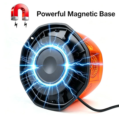 12v24v Amber Warning Beacon Magnetic Roof Mount Strobe Flashlight