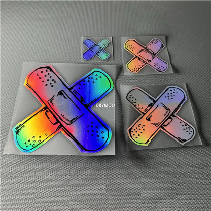 For Laptop Computer Case Trunk Auto Croass Band Aid Stickers