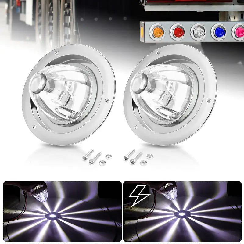 For Camper 12V 24V Flash Warning Signal Strobe Truck Trailer Side