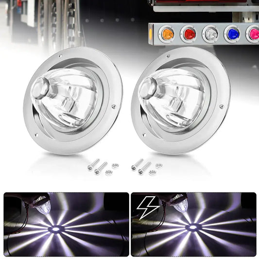 For Camper 12V 24V Flash Warning Signal Strobe Truck Trailer Side