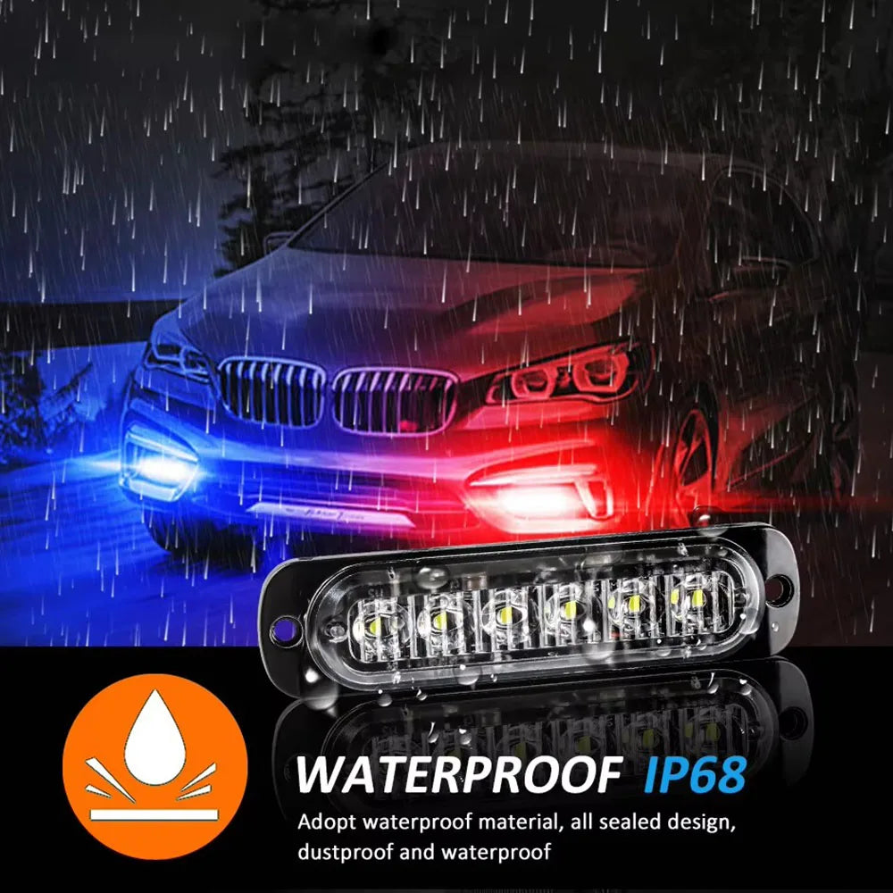 Grill Strobe Red Blue Yellow Emergency Lamps 12V Safety