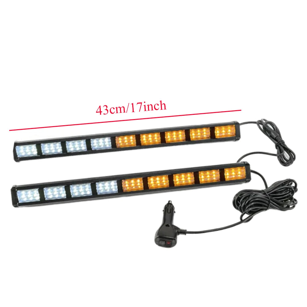 Fit Cars Trucks off-road Vehicles 1PC white+yellow 44CM 2x54led