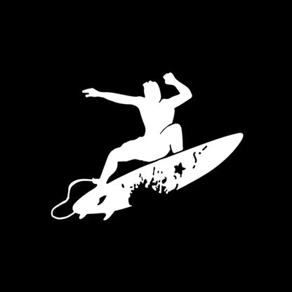 Funny Surfing Wave Hawaii Decor Sticker Vinyl Silhouette Extreme