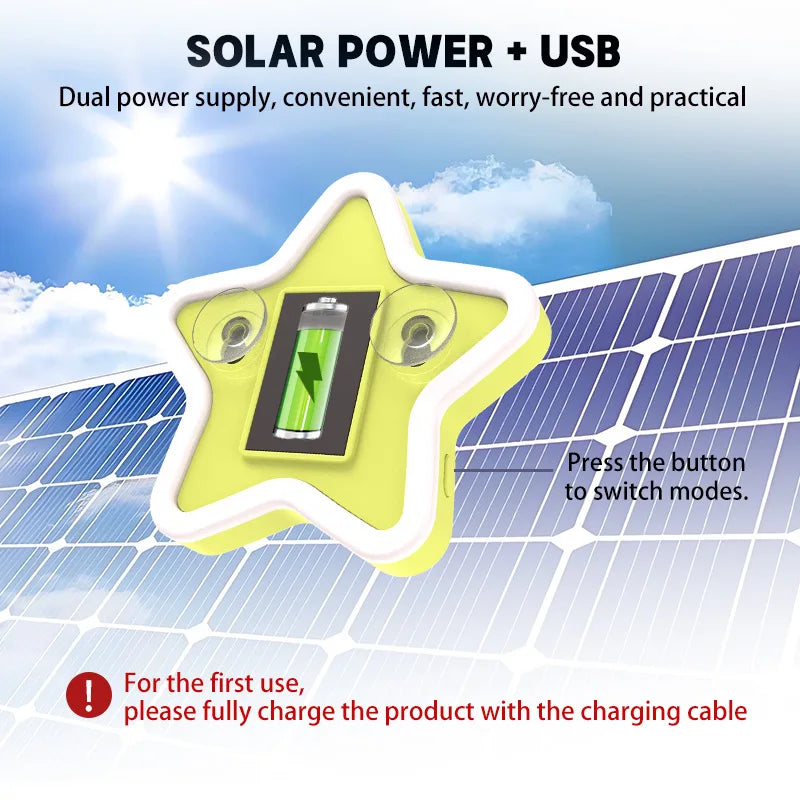 Solar Star Shaped Warning Triangular Windows Rear Cloud