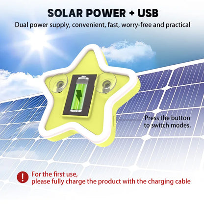 Solar Star Shaped Warning Triangular Windows Rear Cloud