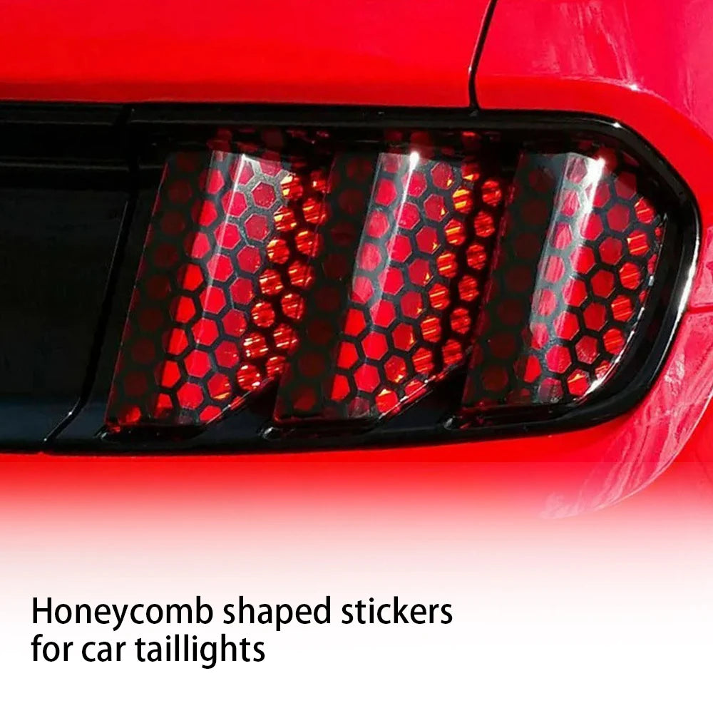 For Auto Motorcycle Diy Exterior Decoration Honeycomb Front Rear
