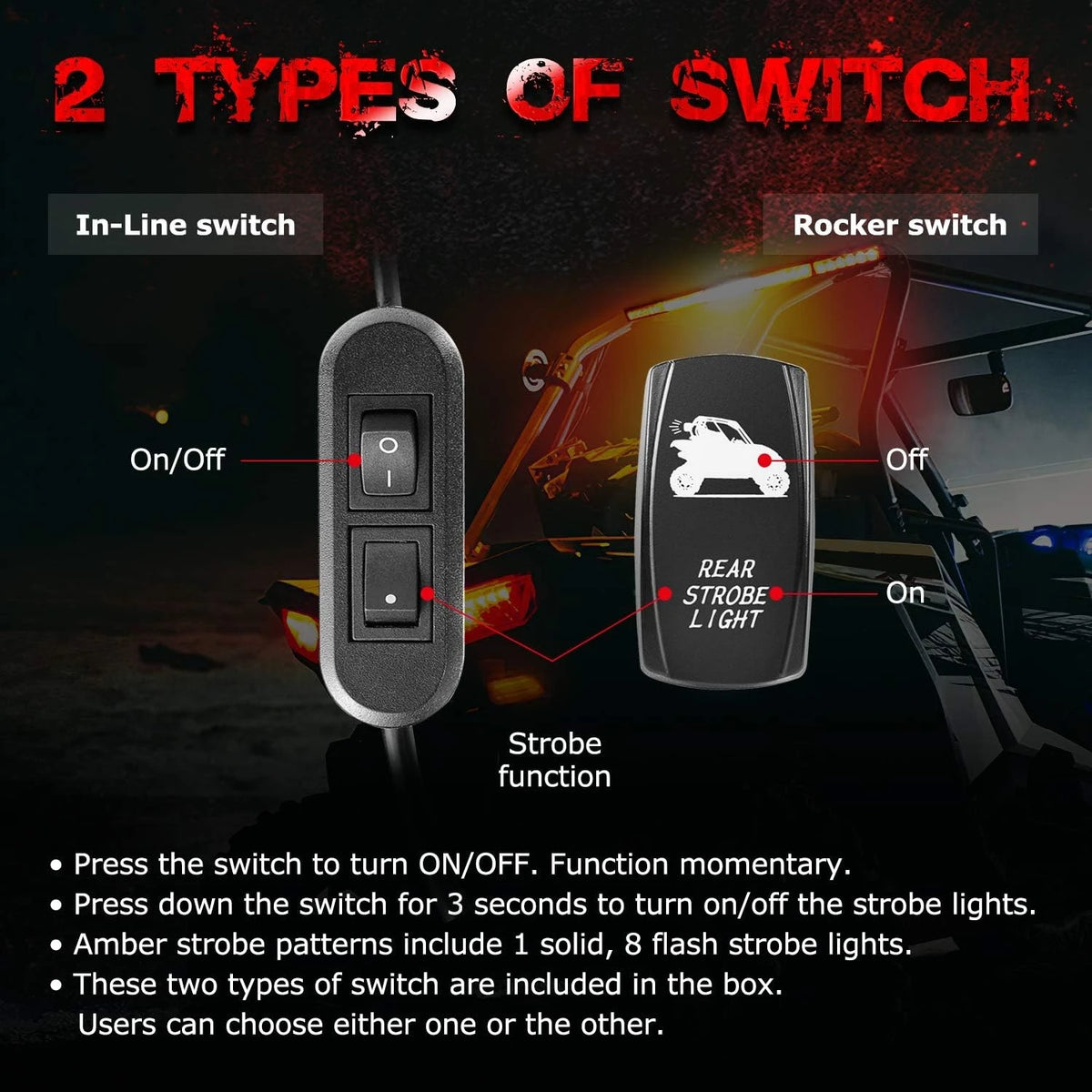 Rywyr 30inch Rear Chase Bar Offroad Strobe Turn Signal