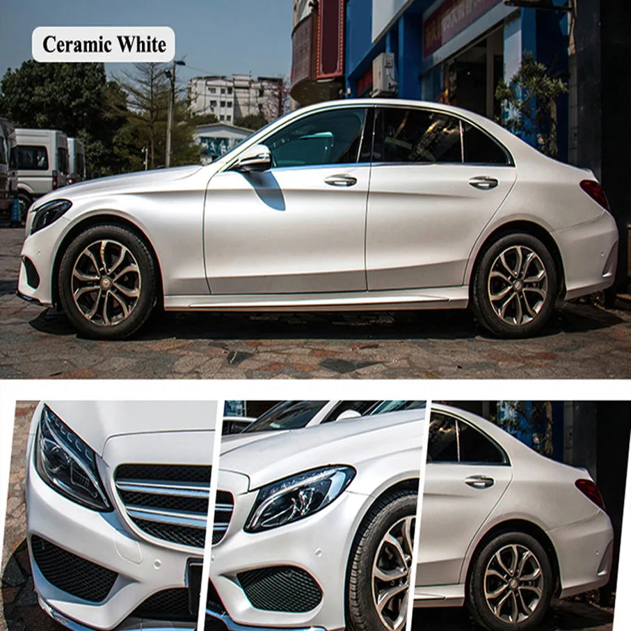 Highest Ceramic White Matte Matt Vinyl Wrap Stickers Bubble