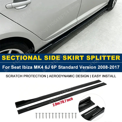 For SEAT Ibiza MK4 6J 6P Side Skirts Extension Rocker Panel