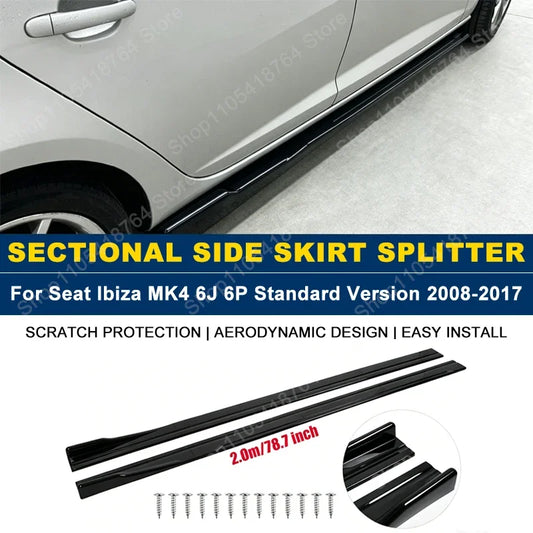 For SEAT Ibiza MK4 6J 6P Side Skirts Extension Rocker Panel